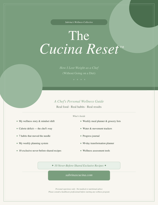 The Cucina Reset™ — How I Lost Weight as a Chef (Without Going on a Diet)